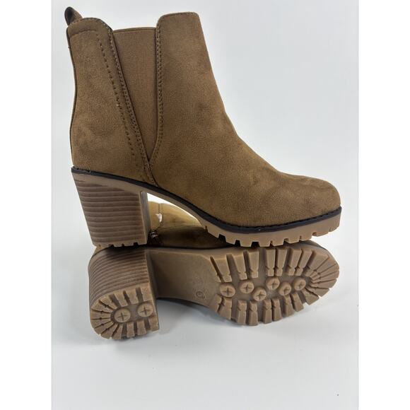 Jabasic Shoes - Jabasic Womens Casual Suede Ankle Chelsea Brown Boots Shoes Size 5